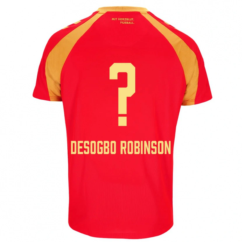 DanxenメンズJermaine Desogbo Robinson#0レッド オレンジ ブラックアウェイシャツ2026/27ジャージーユニフォーム