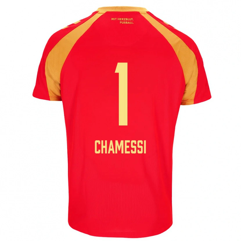 DanxenメンズIan Chamessi#1レッド オレンジ ブラックアウェイシャツ2026/27ジャージーユニフォーム