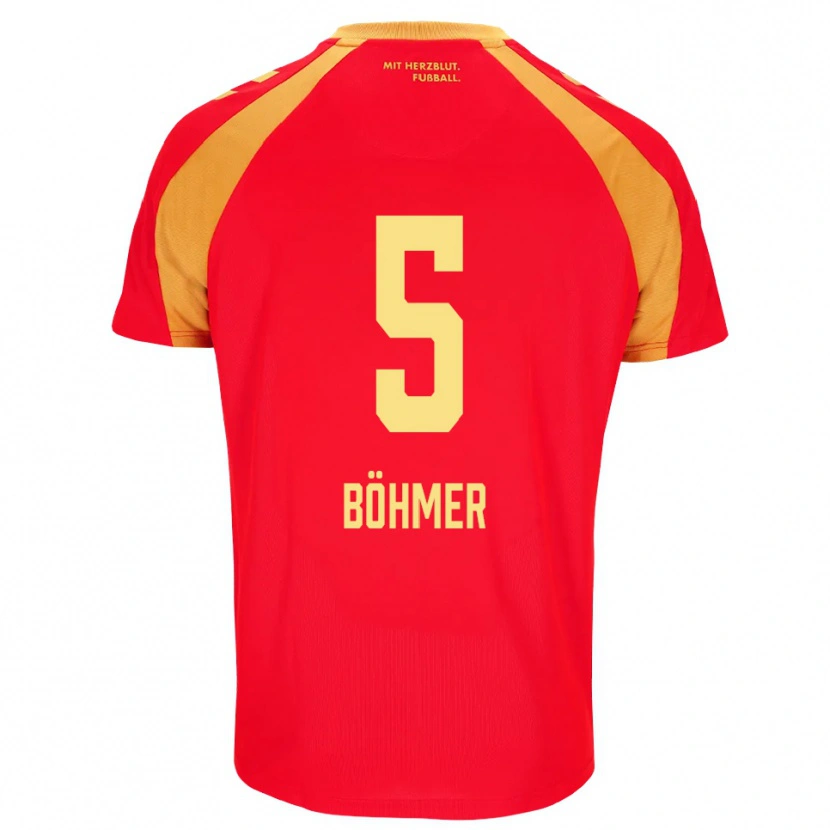 DanxenメンズTim Böhmer#5レッド オレンジ ブラックアウェイシャツ2026/27ジャージーユニフォーム