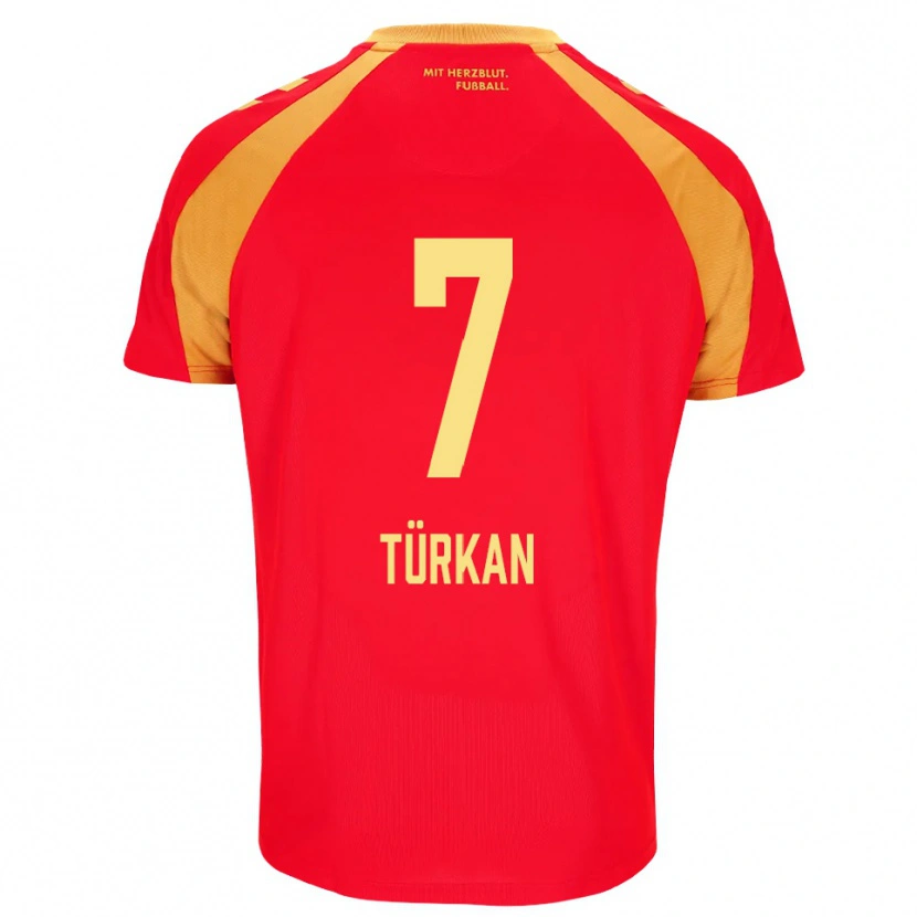 DanxenメンズSemih Türkan#7レッド オレンジ ブラックアウェイシャツ2026/27ジャージーユニフォーム