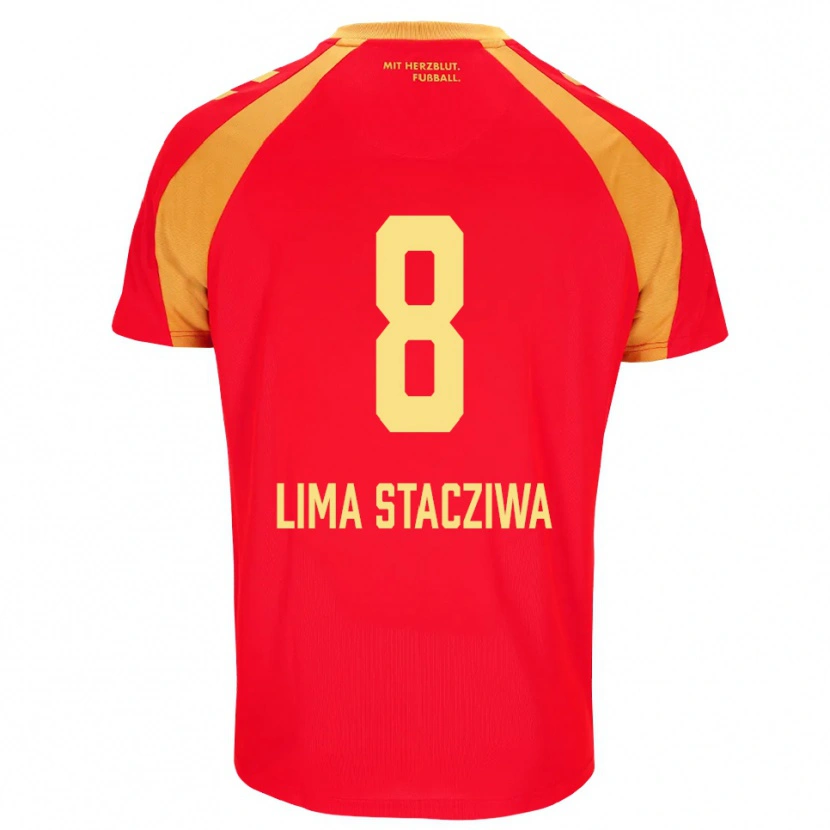 DanxenメンズNeo Lima Stacziwa#8レッド オレンジ ブラックアウェイシャツ2026/27ジャージーユニフォーム