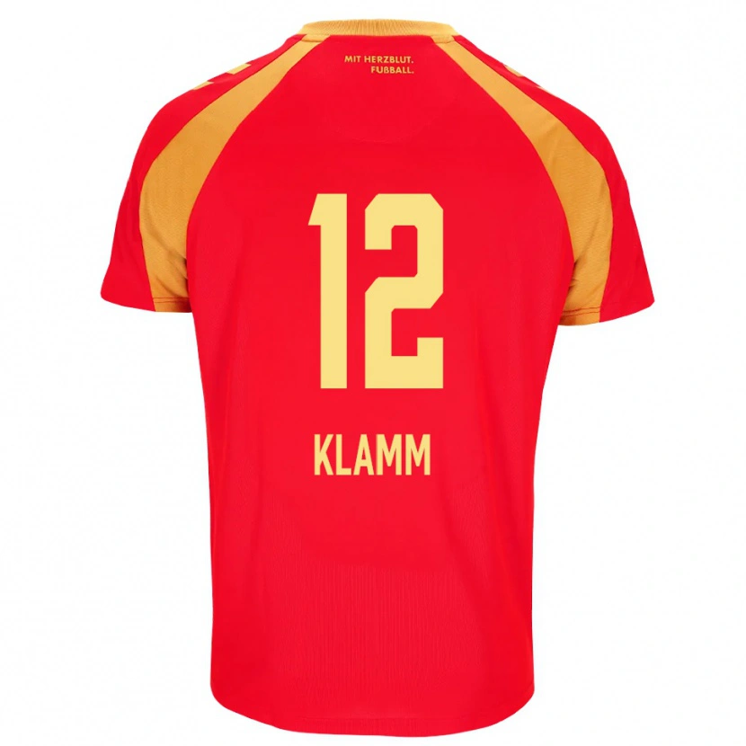 DanxenメンズFelix Klamm#12レッド オレンジ ブラックアウェイシャツ2026/27ジャージーユニフォーム