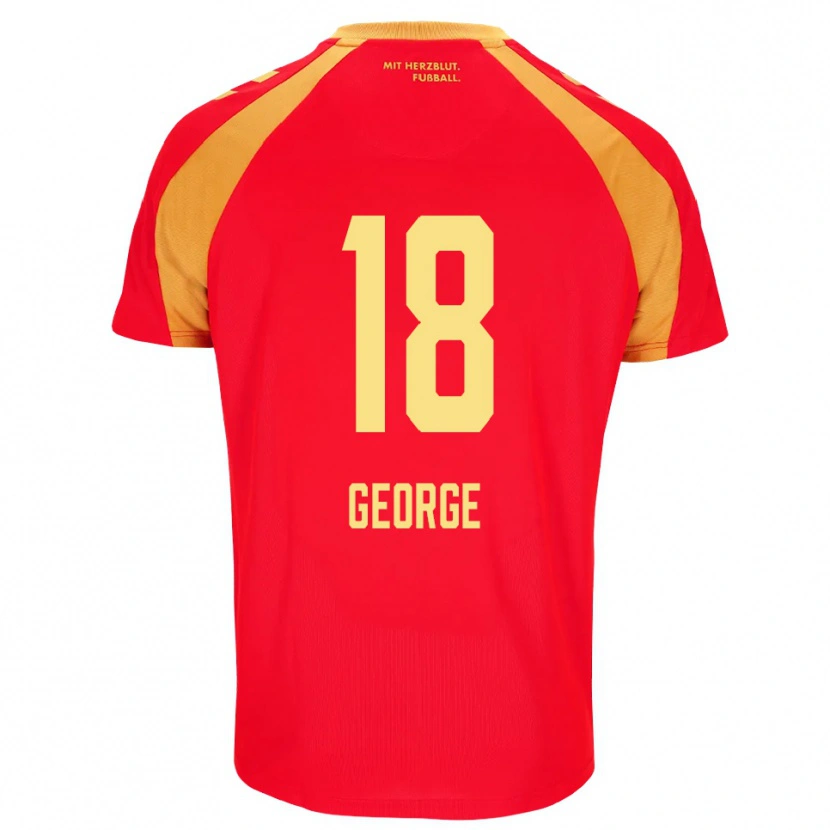 DanxenメンズKayonte Kaheim Karim George#18レッド オレンジ ブラックアウェイシャツ2026/27ジャージーユニフォーム