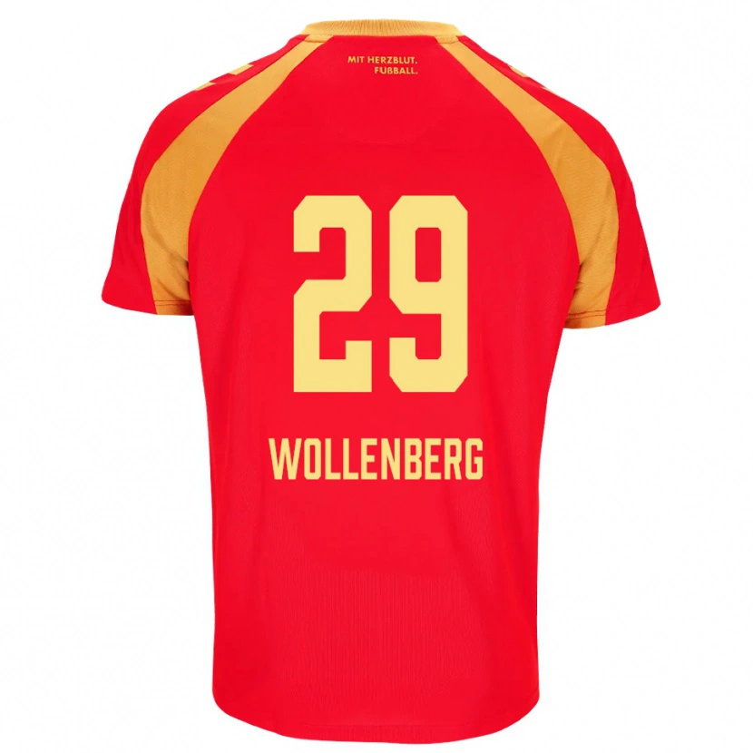 DanxenメンズPaul Wollenberg#29レッド オレンジ ブラックアウェイシャツ2026/27ジャージーユニフォーム