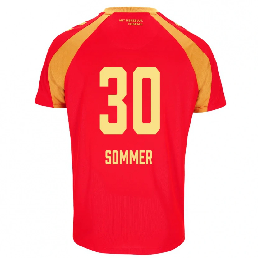 DanxenメンズKonstantin Sommer#30レッド オレンジ ブラックアウェイシャツ2026/27ジャージーユニフォーム