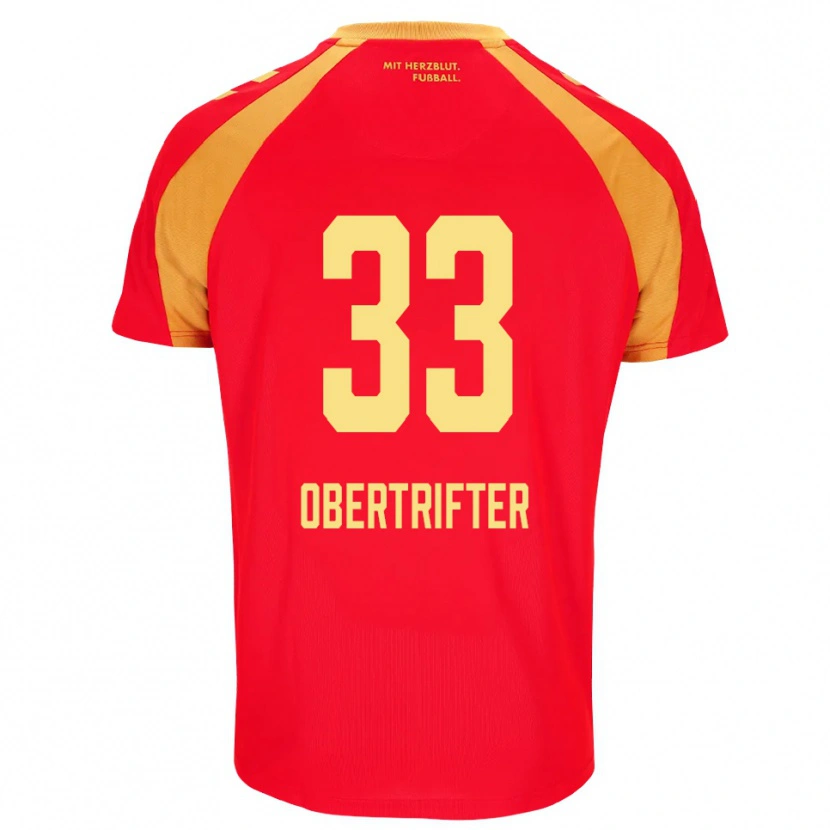 DanxenメンズBen Obertrifter#33レッド オレンジ ブラックアウェイシャツ2026/27ジャージーユニフォーム