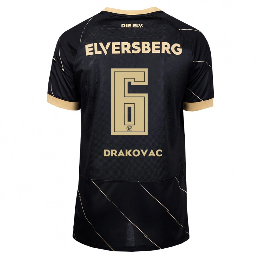 DanxenメンズBenjamin Drakovac#6ブラック ブラウンアウェイシャツ2026/27ジャージーユニフォーム