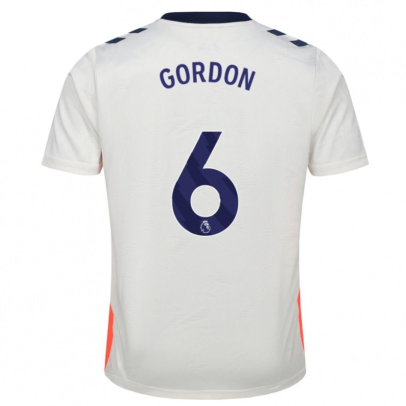 DanxenメンズJoshua Gordon#6ホワイト オレンジ ロイヤルブルーアウェイシャツ2026/27ジャージーユニフォーム
