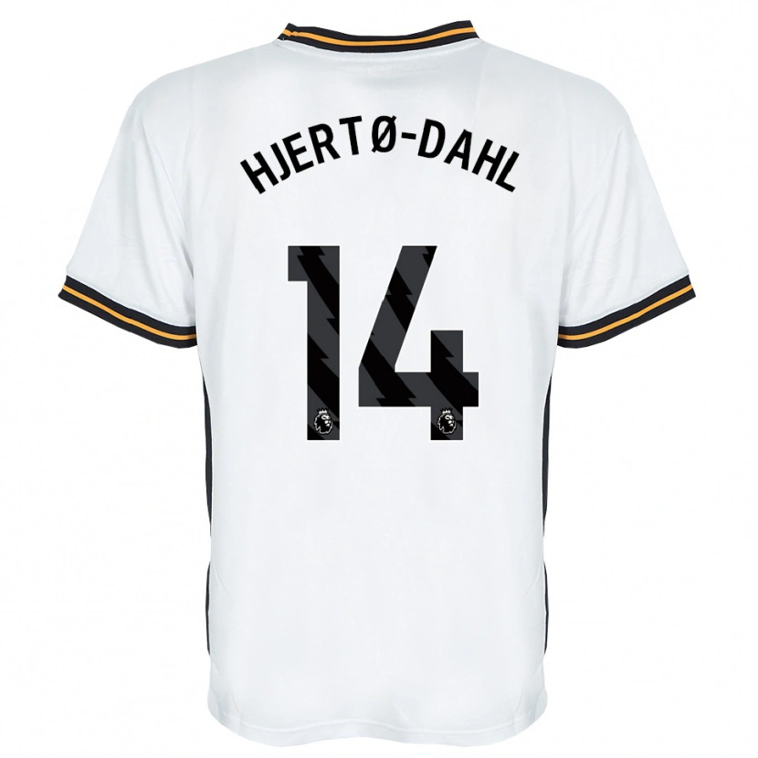 DanxenメンズJens Hjertø-Dahl#14ホワイト オレンジ ブラックアウェイシャツ2026/27ジャージーユニフォーム