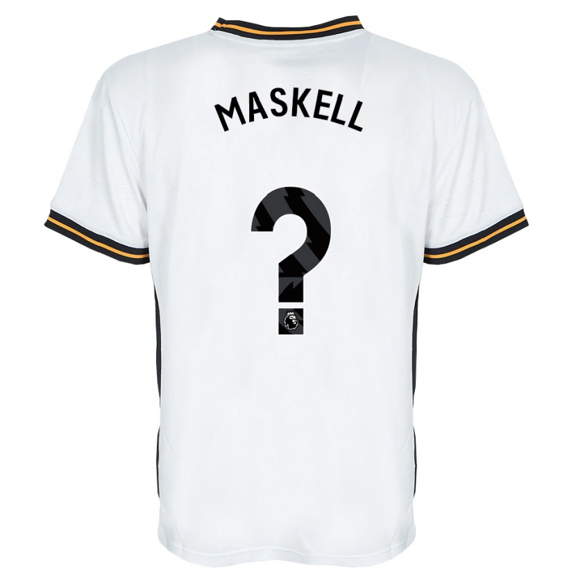 DanxenメンズAlfie Maskell#0ホワイト オレンジ ブラックアウェイシャツ2026/27ジャージーユニフォーム
