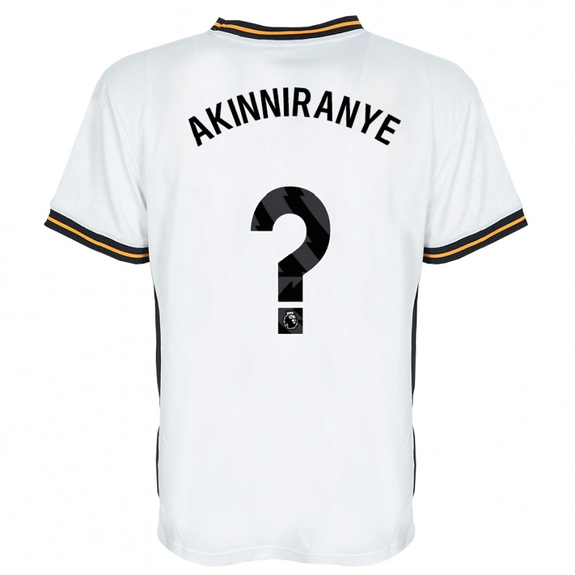 DanxenメンズGeorge Akinniranye#0ホワイト オレンジ ブラックアウェイシャツ2026/27ジャージーユニフォーム