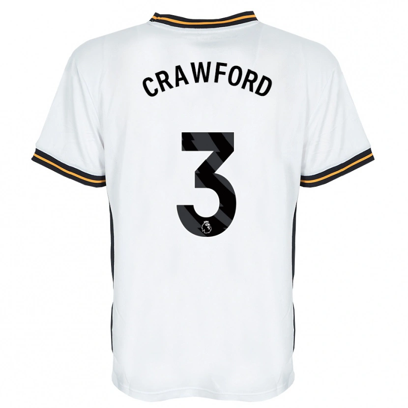 DanxenメンズJude Crawford#3ホワイト オレンジ ブラックアウェイシャツ2026/27ジャージーユニフォーム
