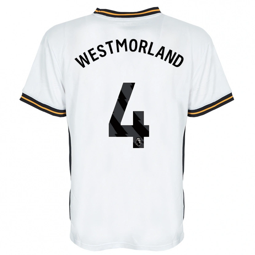 DanxenメンズEmma Westmorland#4ホワイト オレンジ ブラックアウェイシャツ2026/27ジャージーユニフォーム