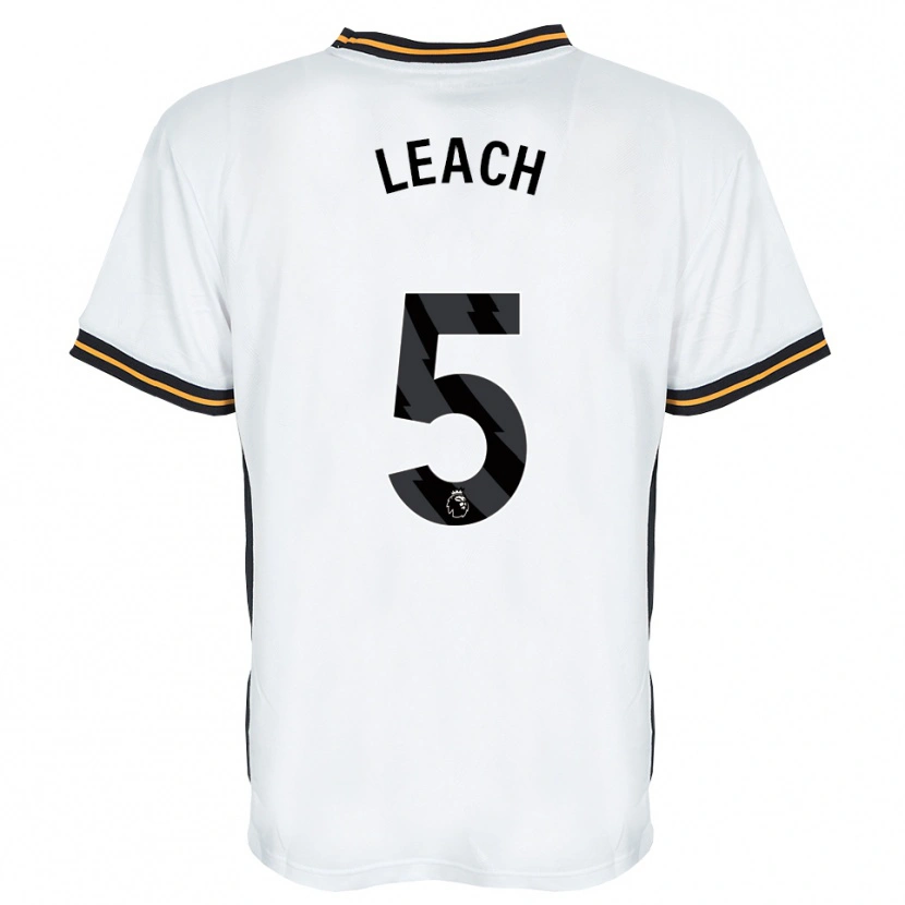 DanxenメンズCharlie Leach#5ホワイト オレンジ ブラックアウェイシャツ2026/27ジャージーユニフォーム