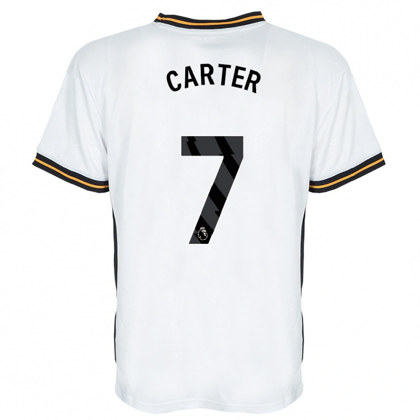 DanxenメンズRamell Carter#7ホワイト オレンジ ブラックアウェイシャツ2026/27ジャージーユニフォーム