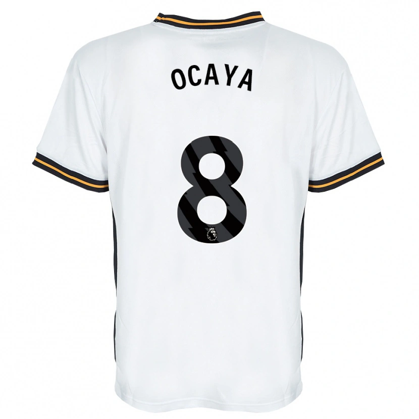 DanxenメンズJosh Ocaya#8ホワイト オレンジ ブラックアウェイシャツ2026/27ジャージーユニフォーム