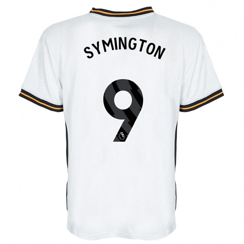 DanxenメンズJo Symington#9ホワイト オレンジ ブラックアウェイシャツ2026/27ジャージーユニフォーム