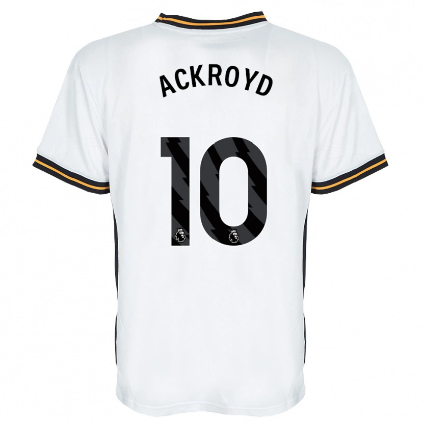 DanxenメンズRachael Ackroyd#10ホワイト オレンジ ブラックアウェイシャツ2026/27ジャージーユニフォーム
