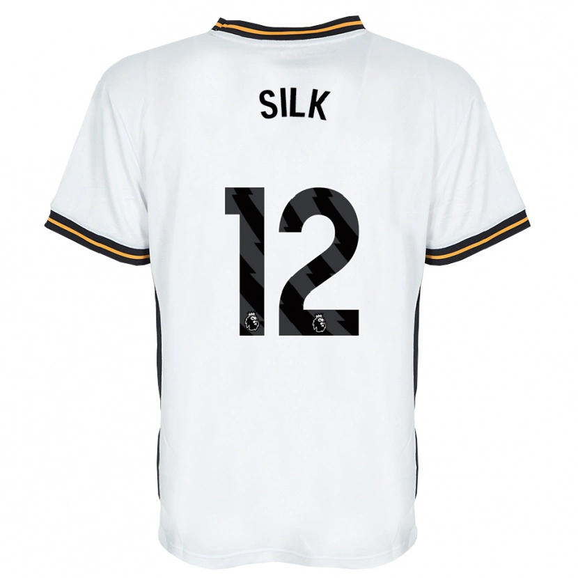 DanxenメンズReuben Silk#12ホワイト オレンジ ブラックアウェイシャツ2026/27ジャージーユニフォーム