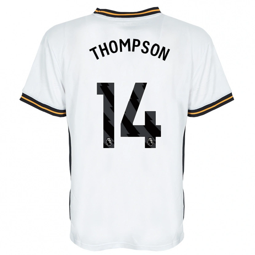 DanxenメンズKatie Thompson#14ホワイト オレンジ ブラックアウェイシャツ2026/27ジャージーユニフォーム