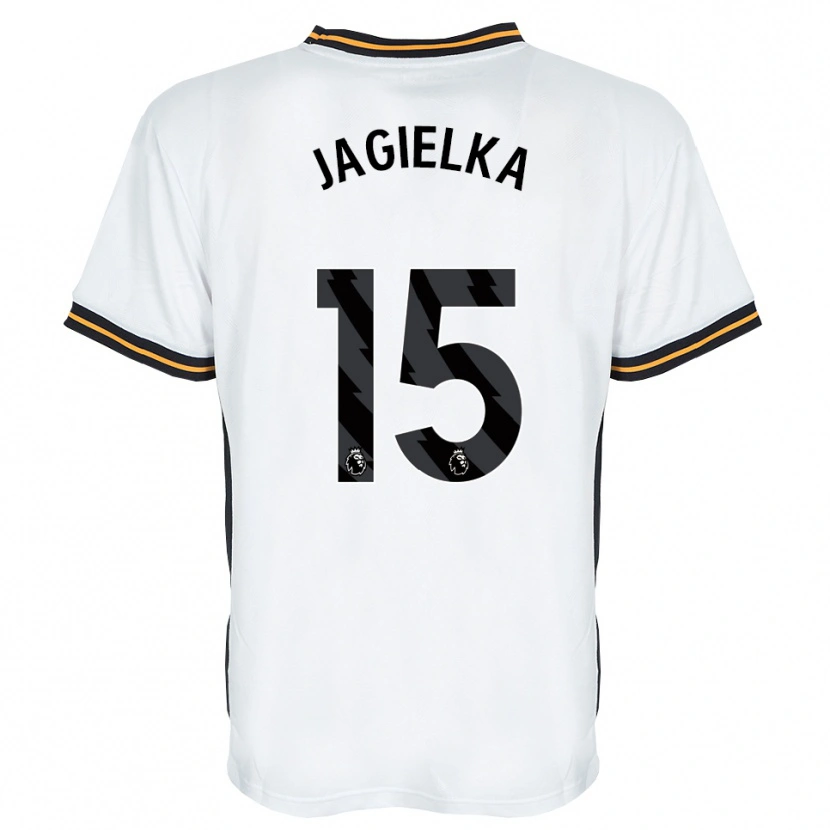 DanxenメンズZac Jagielka#15ホワイト オレンジ ブラックアウェイシャツ2026/27ジャージーユニフォーム