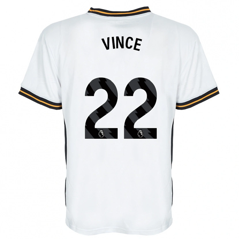 DanxenメンズAnna Vince#22ホワイト オレンジ ブラックアウェイシャツ2026/27ジャージーユニフォーム