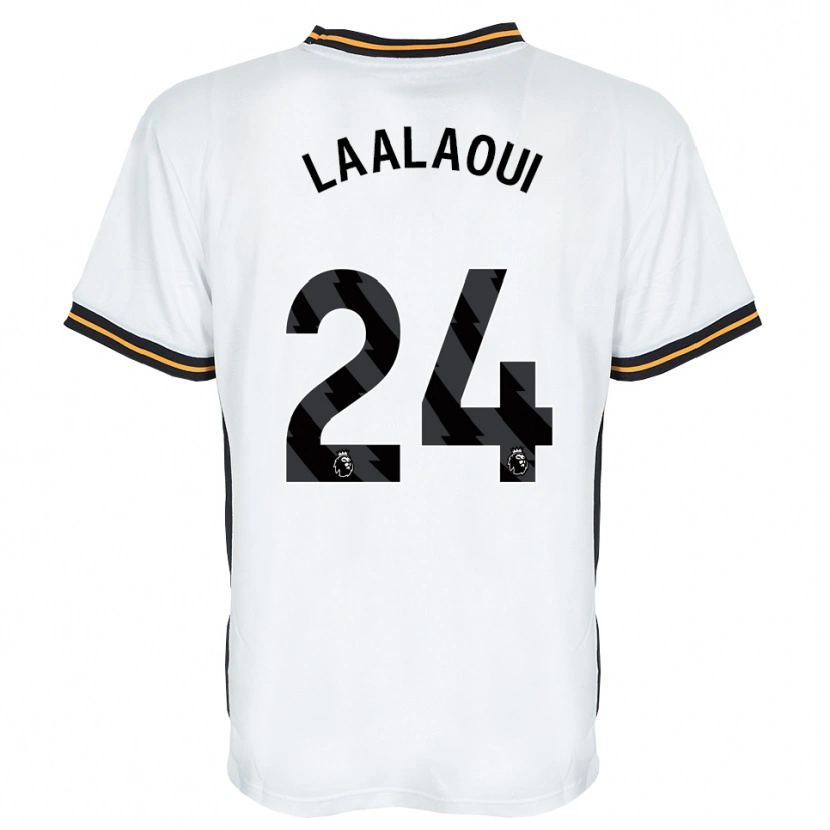 DanxenメンズReda Laalaoui#24ホワイト オレンジ ブラックアウェイシャツ2026/27ジャージーユニフォーム