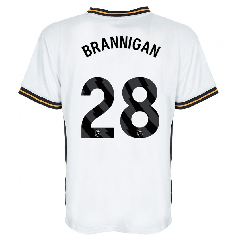 DanxenメンズAoife Brannigan#28ホワイト オレンジ ブラックアウェイシャツ2026/27ジャージーユニフォーム