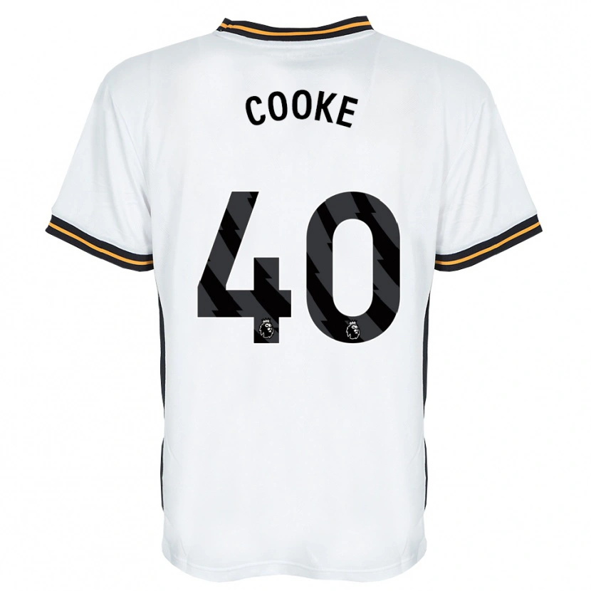 DanxenメンズMegan Cooke#40ホワイト オレンジ ブラックアウェイシャツ2026/27ジャージーユニフォーム
