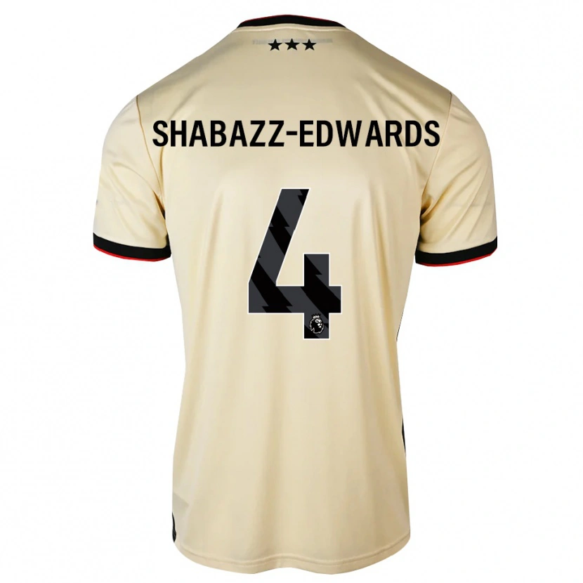 DanxenメンズWalker Shabazz-Edwards#4レモンシフォン ブラック レッドアウェイシャツ2026/27ジャージーユニフォーム
