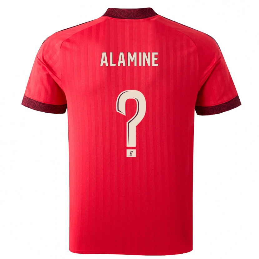 DanxenメンズAli Alamine#0バーガンディ レッド ホワイトアウェイシャツ2026/27ジャージーユニフォーム
