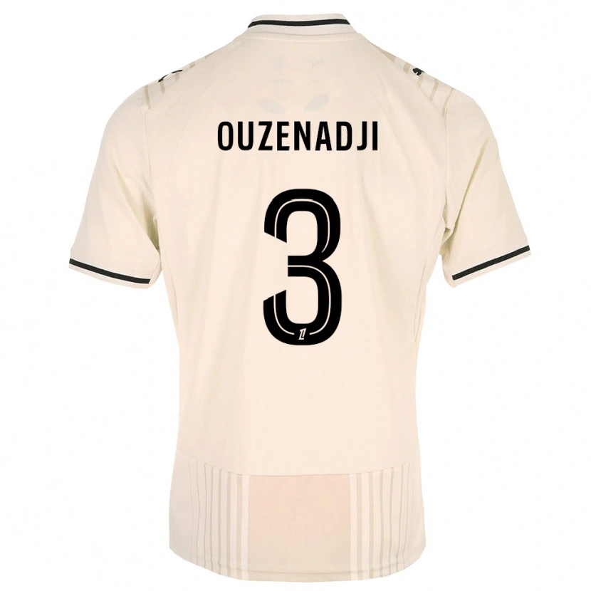 DanxenメンズAnis Ouzenadji#3オールドレース ブラック アンティークホワイトアウェイシャツ2026/27ジャージーユニフォーム