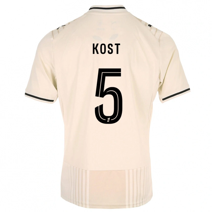 DanxenメンズEnzo Kost#5オールドレース ブラック アンティークホワイトアウェイシャツ2026/27ジャージーユニフォーム