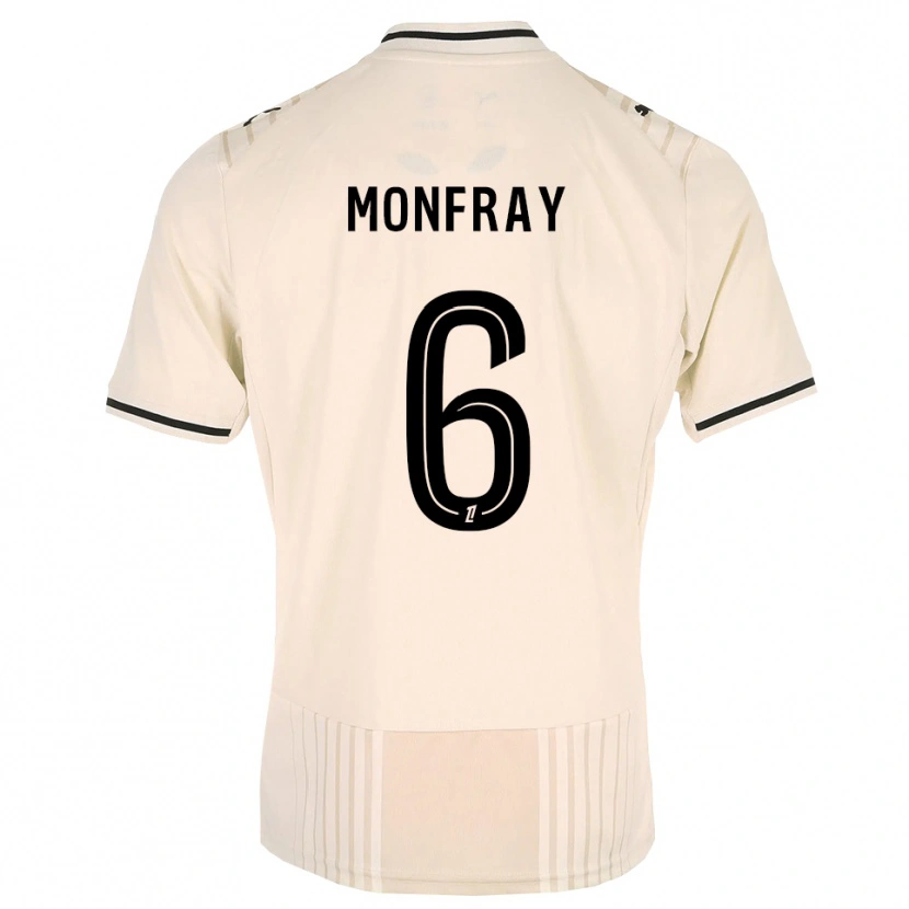 DanxenメンズAdrien Monfray#6オールドレース ブラック アンティークホワイトアウェイシャツ2026/27ジャージーユニフォーム