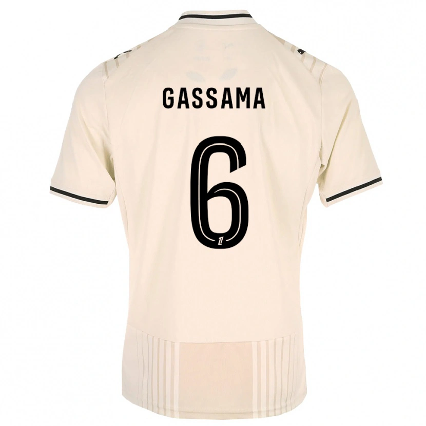 DanxenメンズKaramady Gassama#6オールドレース ブラック アンティークホワイトアウェイシャツ2026/27ジャージーユニフォーム