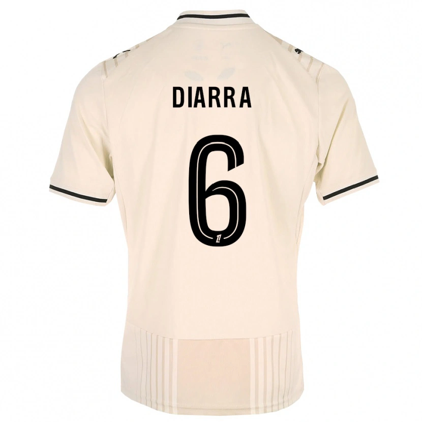 DanxenメンズSalimou Diarra#6オールドレース ブラック アンティークホワイトアウェイシャツ2026/27ジャージーユニフォーム