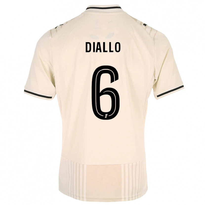 DanxenメンズAmadou Diallo#6オールドレース ブラック アンティークホワイトアウェイシャツ2026/27ジャージーユニフォーム