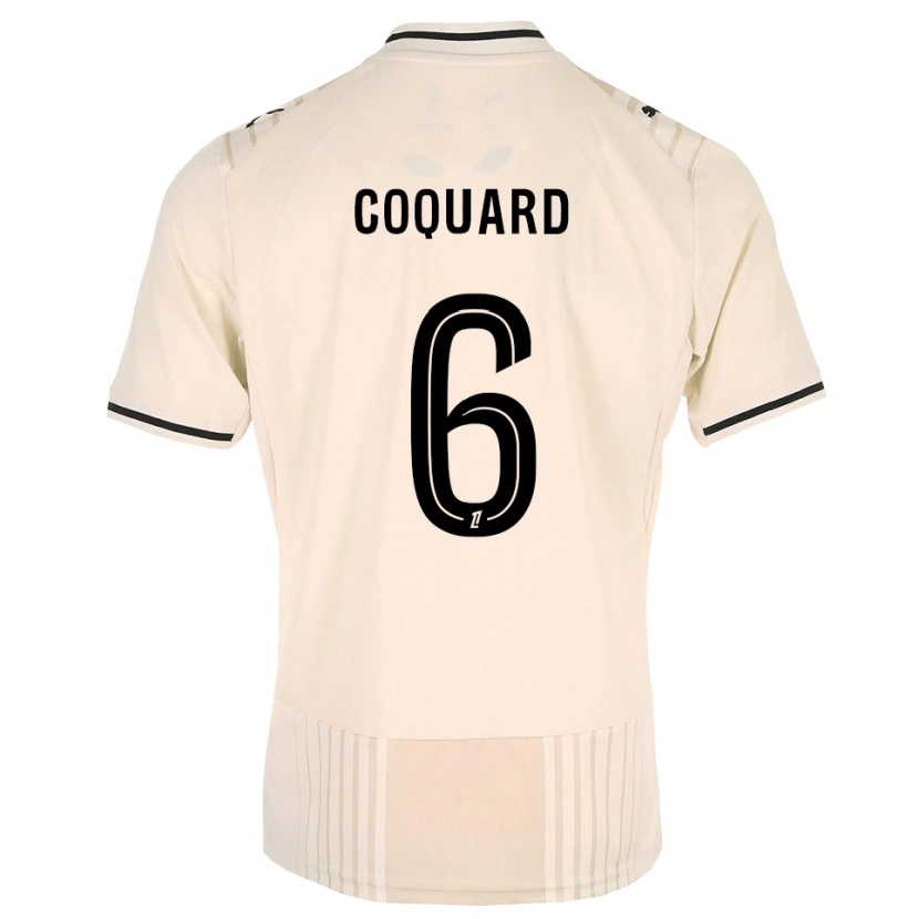 DanxenメンズAlexis Coquard#6オールドレース ブラック アンティークホワイトアウェイシャツ2026/27ジャージーユニフォーム