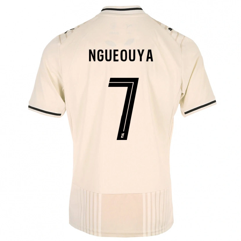 DanxenメンズAnthony N'gueouya#7オールドレース ブラック アンティークホワイトアウェイシャツ2026/27ジャージーユニフォーム