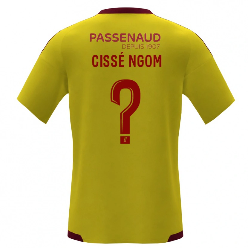 DanxenメンズIbrahima Cissé Ngom#0イエロー レッド グリーンアウェイシャツ2026/27ジャージーユニフォーム