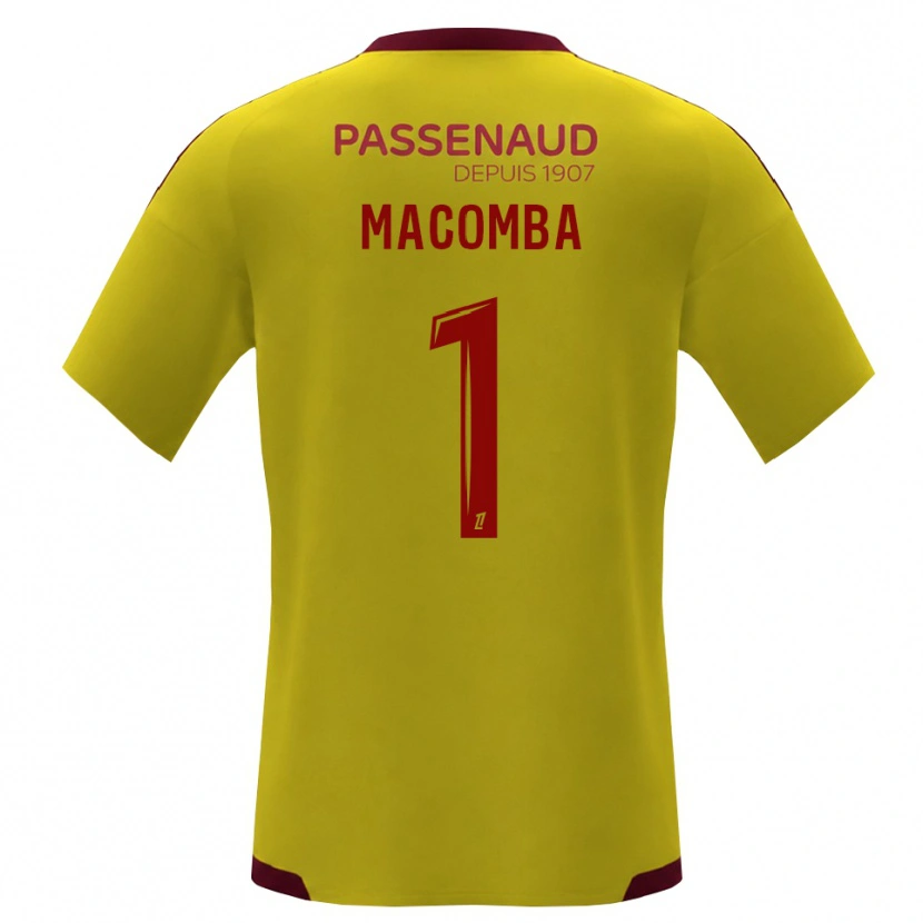 DanxenメンズTyron Macomba#1イエロー レッド グリーンアウェイシャツ2026/27ジャージーユニフォーム