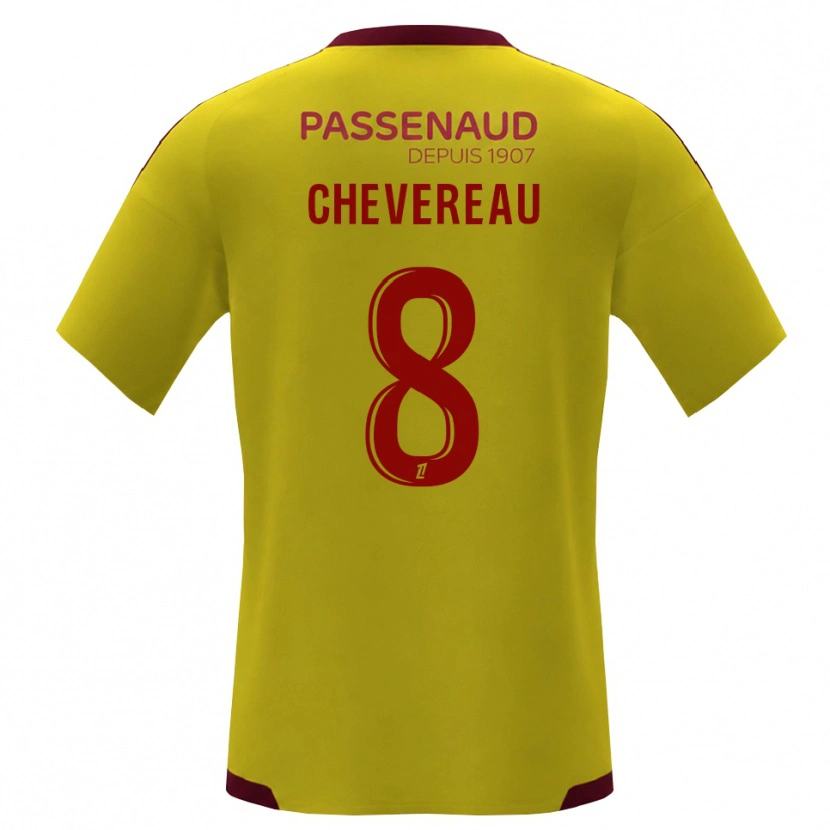 DanxenメンズArthur Chevereau#8イエロー レッド グリーンアウェイシャツ2026/27ジャージーユニフォーム