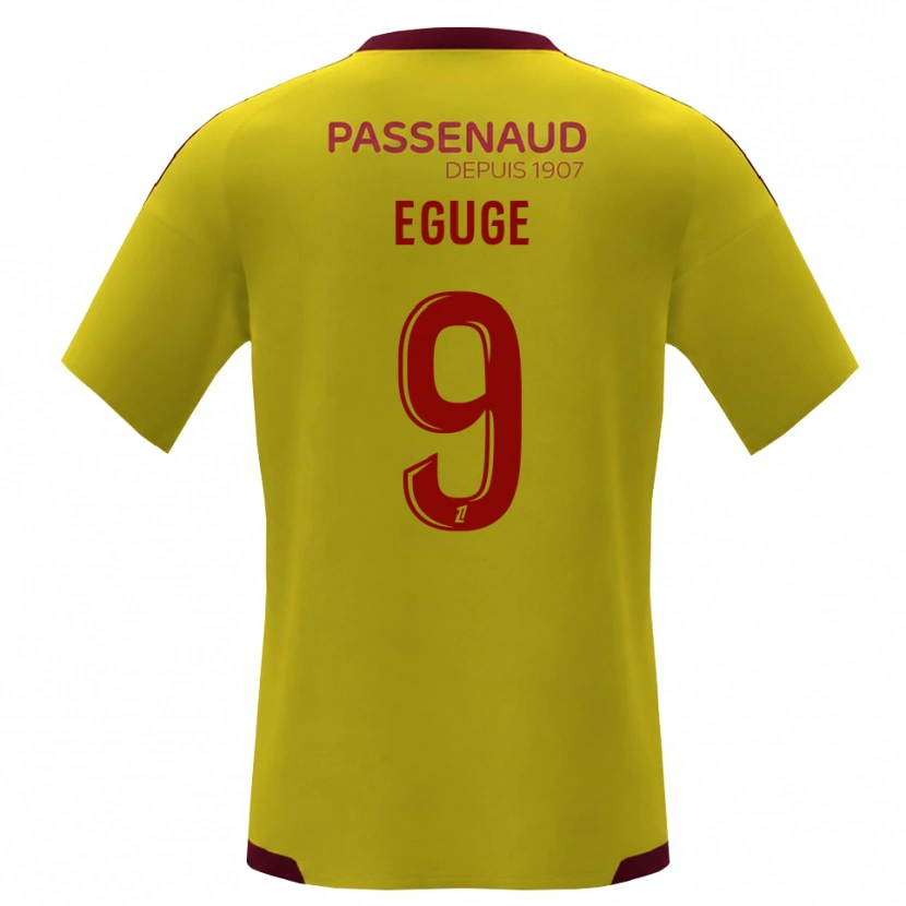DanxenメンズBenny Eguge#9イエロー レッド グリーンアウェイシャツ2026/27ジャージーユニフォーム