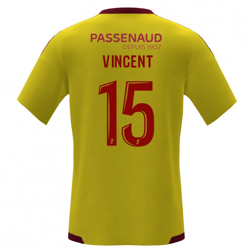 DanxenメンズNoah Vincent#15イエロー レッド グリーンアウェイシャツ2026/27ジャージーユニフォーム