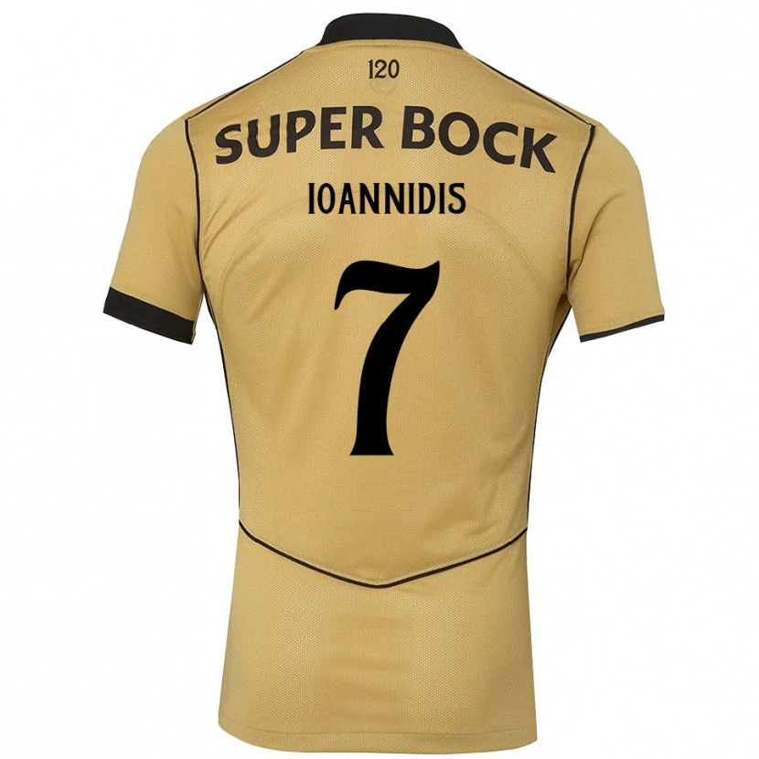 Danxenメンズフォティス・ヨアニディス#7ゴールデンロッド ブラックアウェイシャツ2026/27ジャージーユニフォーム
