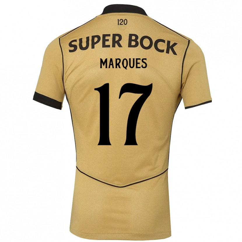DanxenメンズAfonso Marques#17ゴールデンロッド ブラックアウェイシャツ2026/27ジャージーユニフォーム