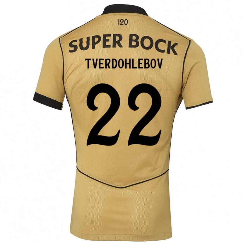Danxenメンズアレックス・トヴェルドフレボフ#22ゴールデンロッド ブラックアウェイシャツ2026/27ジャージーユニフォーム