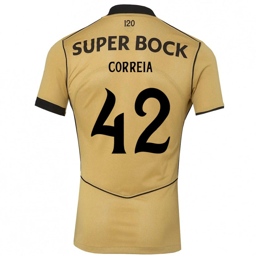 DanxenメンズLeonete Maísa Nozerand Correia#42ゴールデンロッド ブラックアウェイシャツ2026/27ジャージーユニフォーム