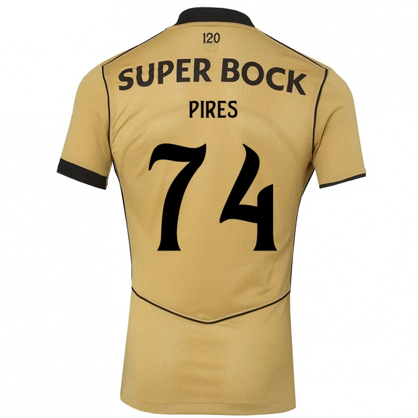 DanxenメンズGuilherme Pires#74ゴールデンロッド ブラックアウェイシャツ2026/27ジャージーユニフォーム