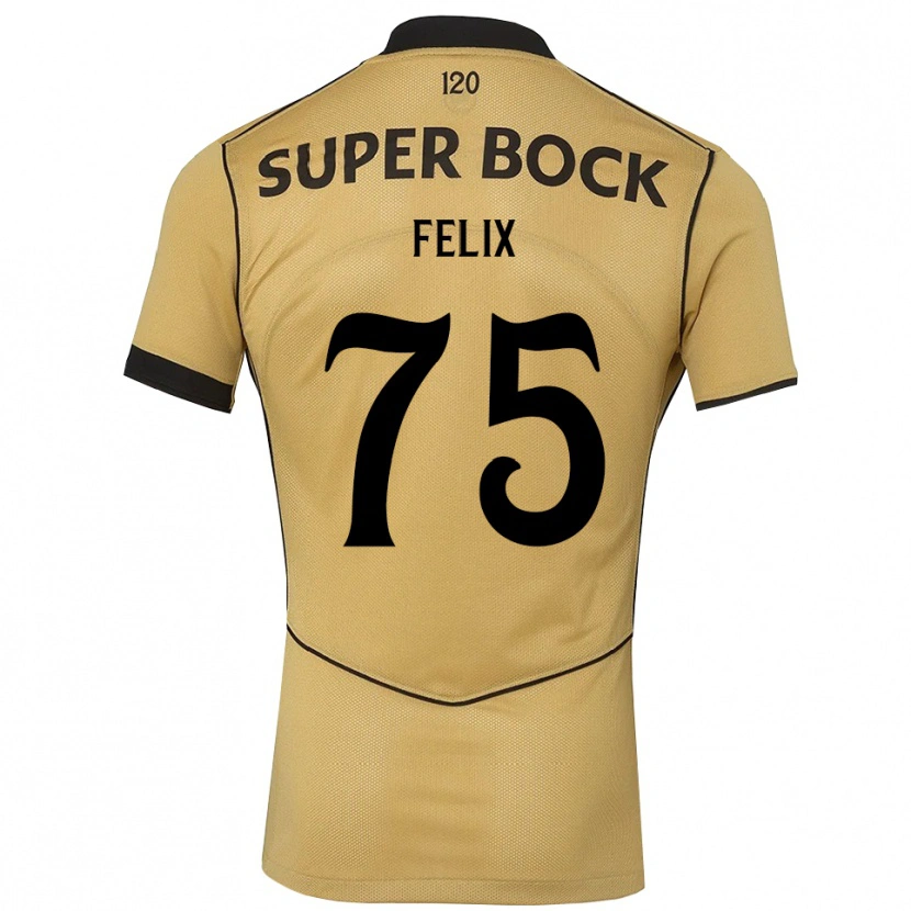 Danxenメンズバンド・フェリックス#75ゴールデンロッド ブラックアウェイシャツ2026/27ジャージーユニフォーム